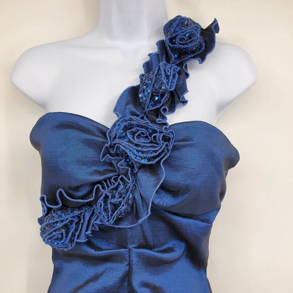 Vintage Betsy & Adam Blue Y2K Whimsigoth Homecoming Cocktail Dress‎ 12 Petite - Picture 3 of 7